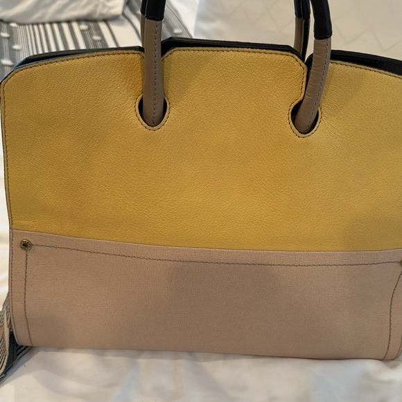 FURLA large tote, two gorgeous tone color, top handle or Crossbody 15x12x6” - Picture 3 of 13